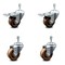 Service Caster 3 Inch High Temp Phenolic Swivel 3/8 Inch Stem Caster Total Lock Brake SCC, 2PK SCC-TSTTL20S314-PHSHT-381615-2-S-2 - alternate 1